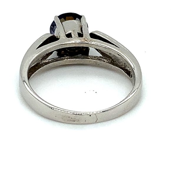 iolite 1.22ct Platinum Finish Solid Silver Ring - Picture 5 of 7